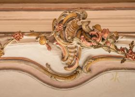 Detail der Wandgestaltung im Badezimmer im Appartement der Kaiserin Elisabeth in der Wiener Hof ...