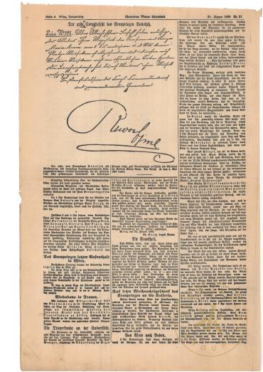 Illustriertes Wiener Extrablatt Nr. 31      
Ausgabe vom 31. Jänner 1889, Seite 4
© Schloß Sc ...