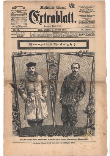 Illustrirtes Wiener Extrablatt Nr. 34       
Ausgabe vom 3. Februar 1889, Titelseite 
© Schlo ...