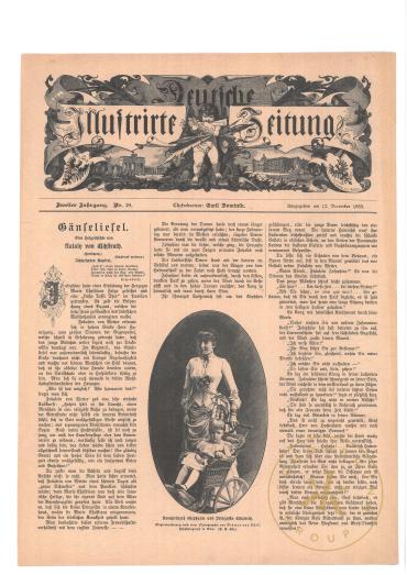 Titelseite mit Darstellung Stephanies und ihrer Tochter Elisabeth Marie (Zeichnung nach einer F ...