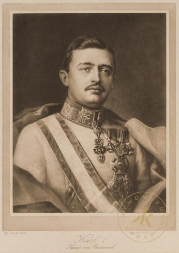 Kaiser Karl I. Lithografie nach einem Gemälde von E. Frank, nach 1916 
© Schloß Schönbrunn Kul ...