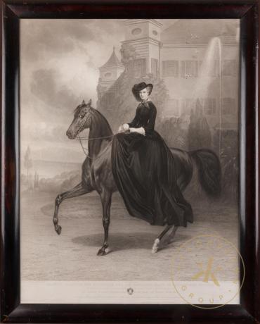 Kaiserin Elisabeth als Braut zu Pferd vor Possenhofen nach Carl Piloty, 1853
© Schloß Schönbru ...