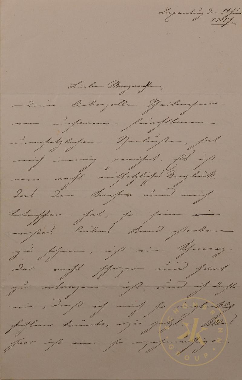Brief der Kaiserin an ihre Schwägerin Margarethe von Sachsen
© Schloß Schönbrunn Kultur- und B ...
