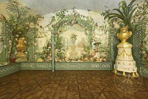 Schlafzimmer des Sommerappartements Maria Theresias im Erdgeschoß von Schloss Schönbrunn ("Berg ...