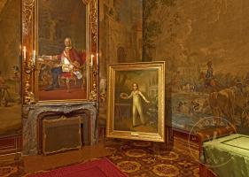 Napoleonzimmer in Schloss Schönbrunn,  Ansicht mit dem Porträt des Herzogs von Reichstadt, Sohn ...
