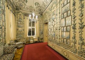 Porzellanzimmer im Appartement Maria Theresias im Osttrakt von Schloss Schönbrunn, Ansicht Rich ...